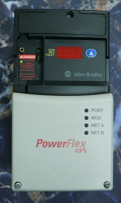 Zero Hours 22D-D4P0N104 Allen-Bradley PowerFlex 40P Drive 2 HP Ser. A FRN:2.01