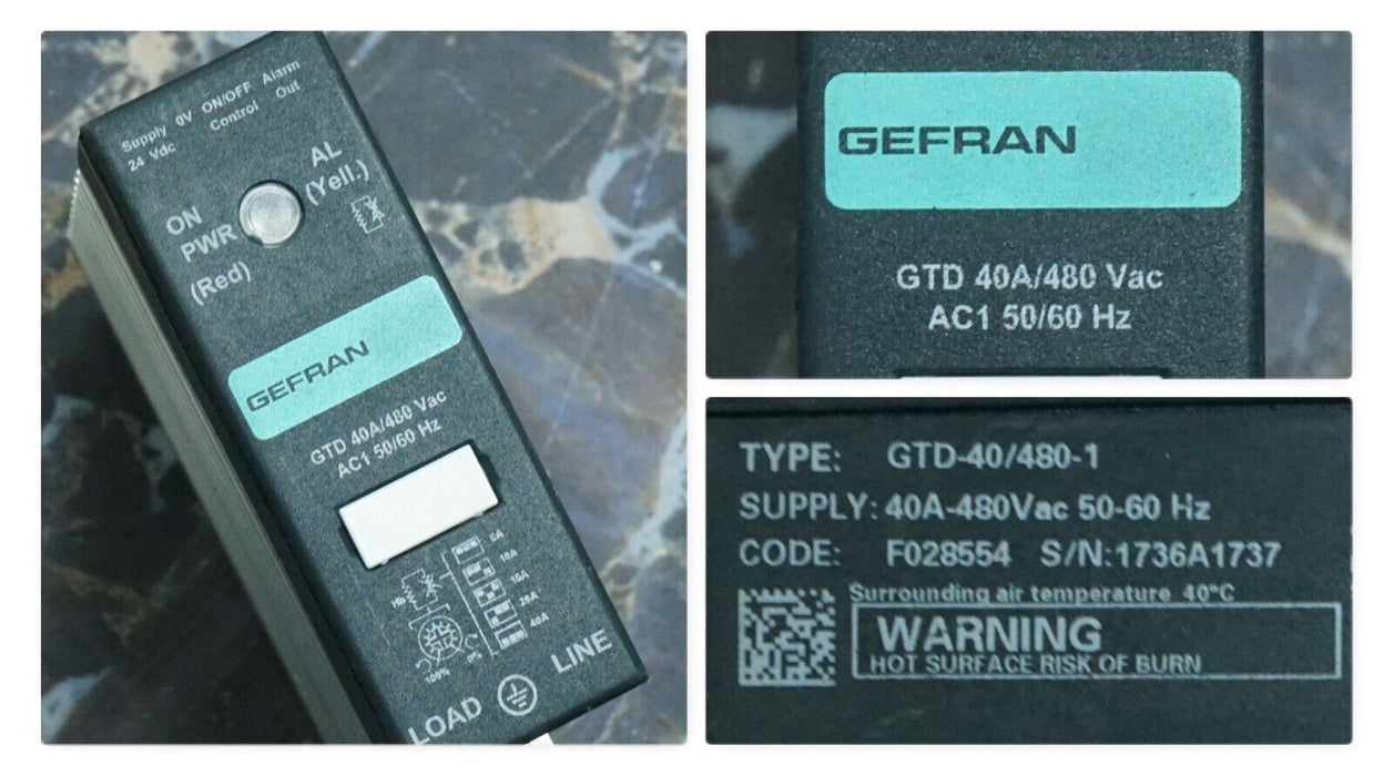 GEFRAN SOLID STATE RELAY GTD 40/480-1