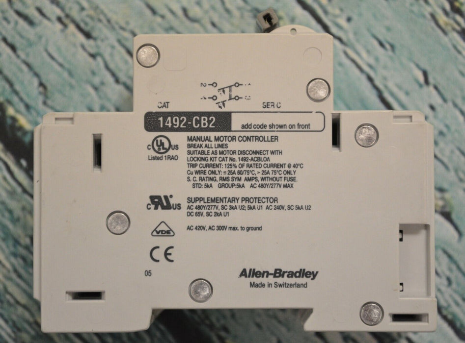 Allen Bradley Circuit breaker 1492-CB2-G120 12 Amps 2 Pole Tested Good