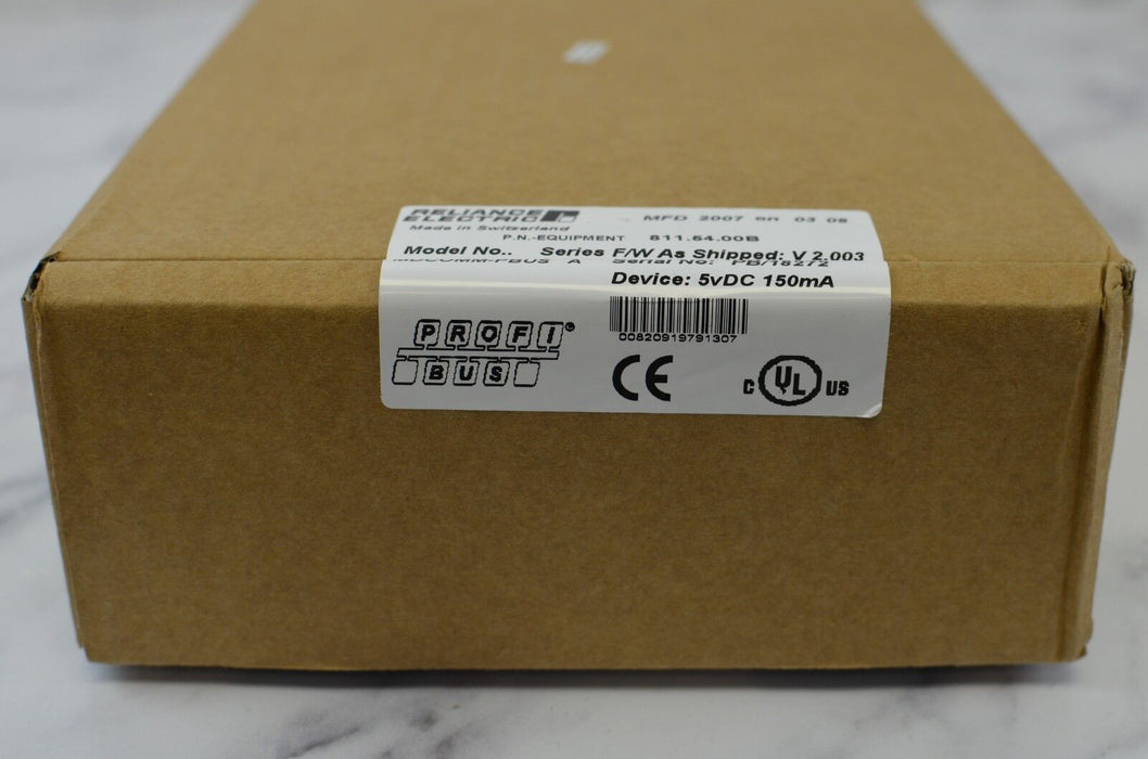 NEW IN BOX RELIANCE 811.54.00B PROFIBUS COMMUNICATIONS MODULE MDCOMM-PBUS