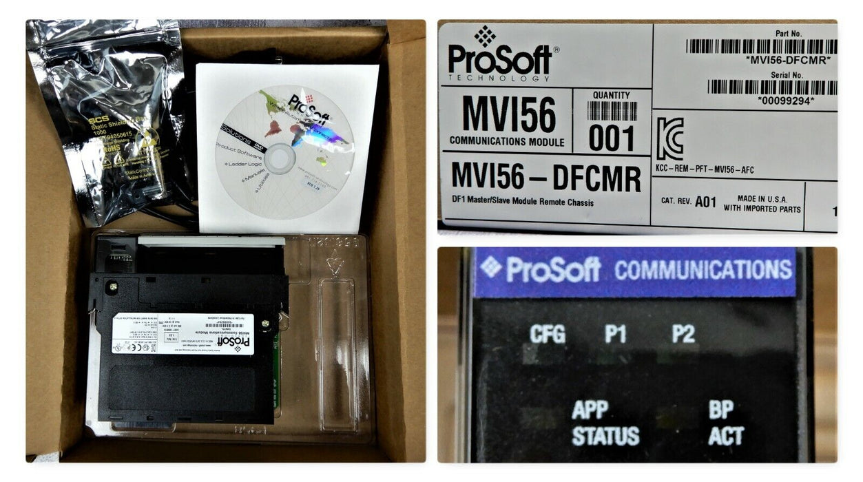 NEW IN BOX ProSoft MVI56E-DFCMR ControlLogix DF1 protocol Communication Module