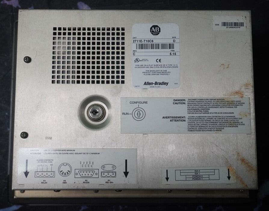 Parts Allen-Bradley PanelView 1000 Cat. 2711-T10C6 Series D FRN:5.15