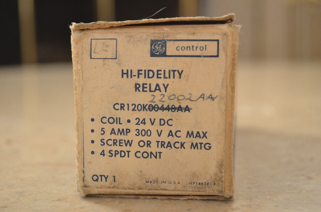 GE General Electric CR120K22002AA 115 Volt  HI-Fidelity Relay