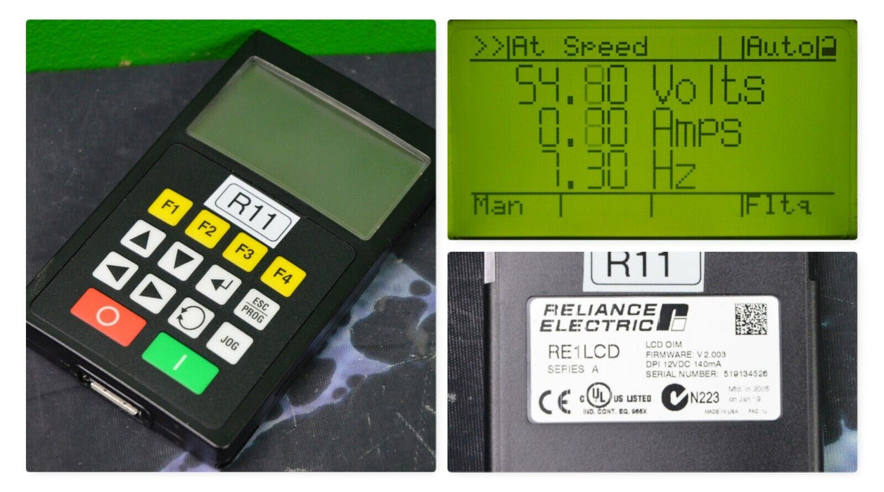 Reliance Electric RE1LCD A Keypad FRN:2.003 Tested Good R11