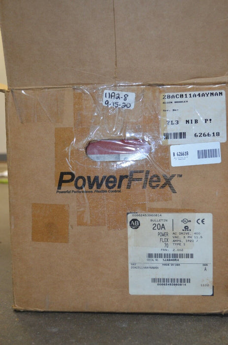 NEW Allen Bradley 20AC011A4AYNANNN /A Powerflex 70 7.5 HP VER 2.002  400 VAC