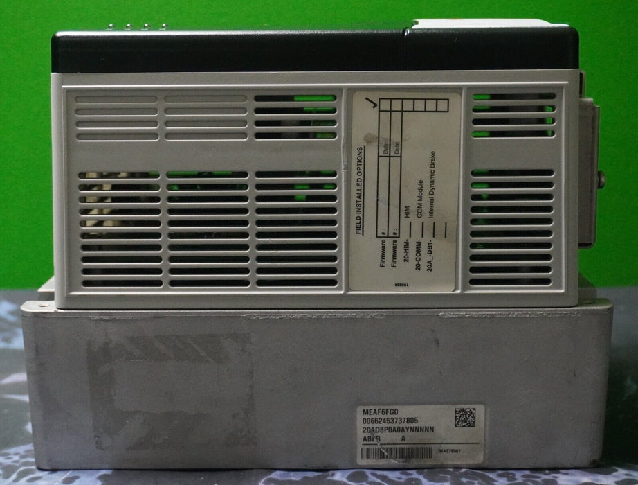 Low Hours Allen-Bradley Powerflex 70 5 HP 20AD8P0A0AYNNNNN Series A FRN:1.012