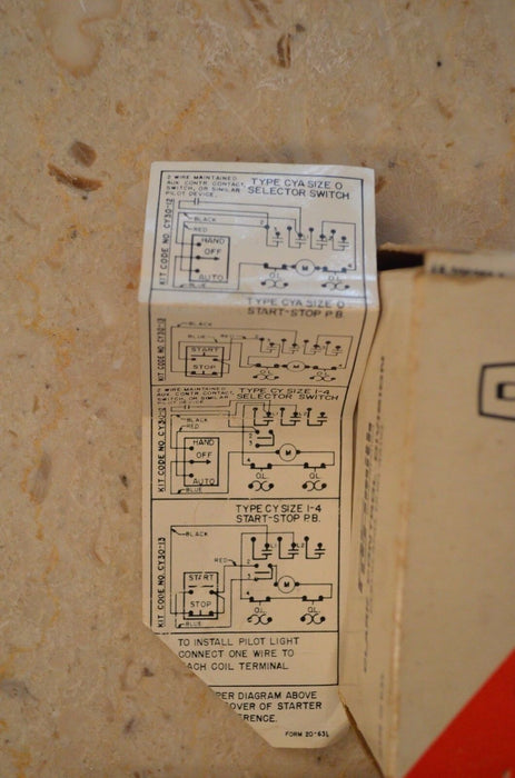 A.O. Smith Cy 30-12 Hands-Off.-Auto Selector Switch Kit For Cy Starter New