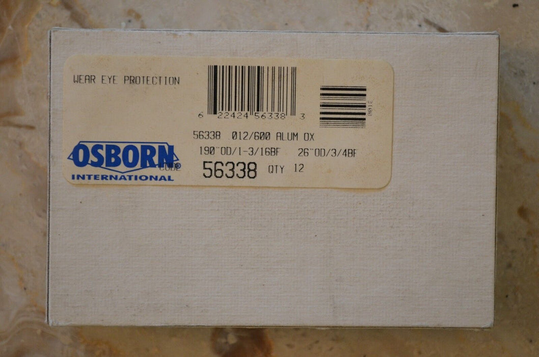 Box(12) Osborn International 56338 012/600 Aluminum Oxide Valve Cleaning Brush