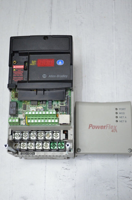 Zero Hours 22D-D4P0N104 Allen Bradley PowerFlex 40P Drive 2 HP Ser. A FRN:2.01