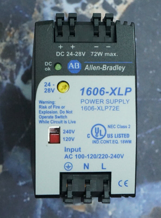 Allen Bradley 1606-XLP72E Power Supply Series A Tested Good