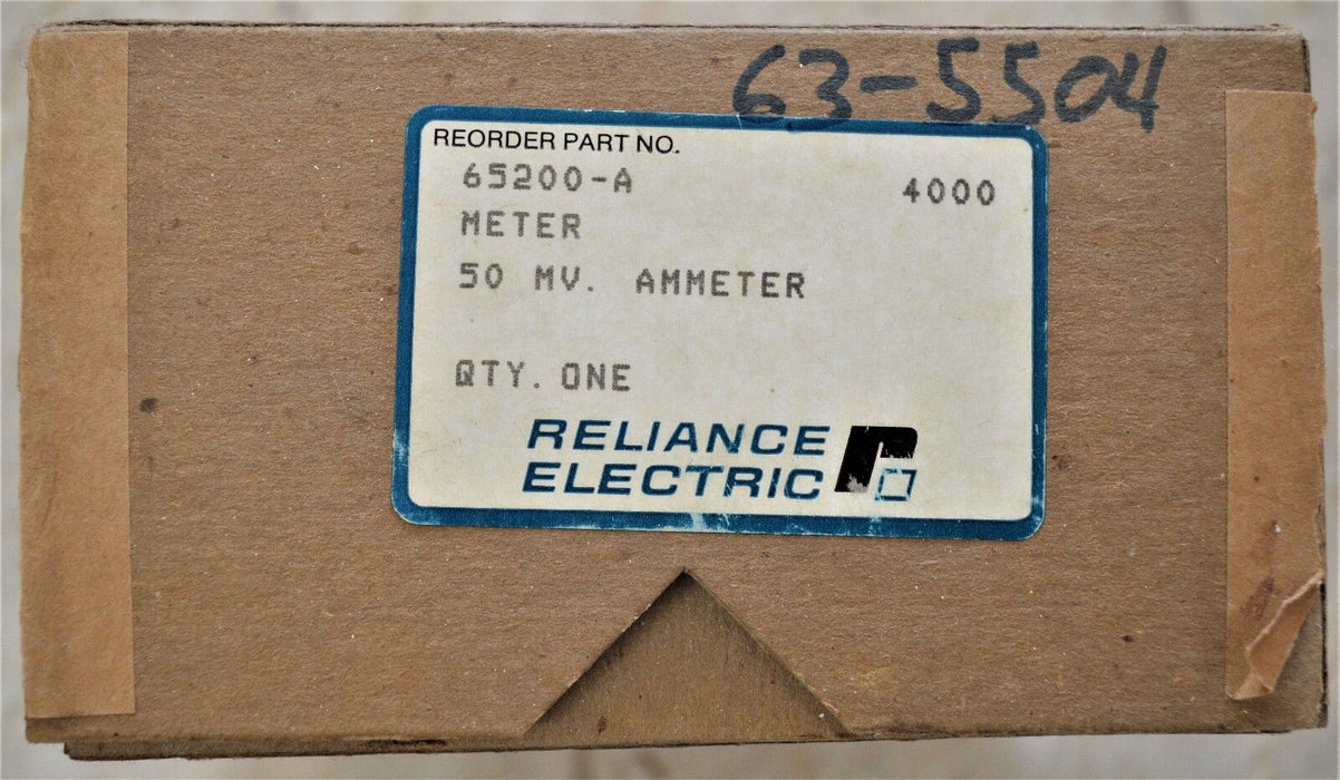 NEW RELIANCE ELECTRIC 65200-A  0-10 DC Amps Panel Meter 65200A