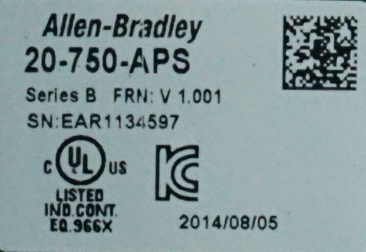 Allen-Bradley PowerFlex 750 20-750-APS 24V Module FRN: 1.001 Series B