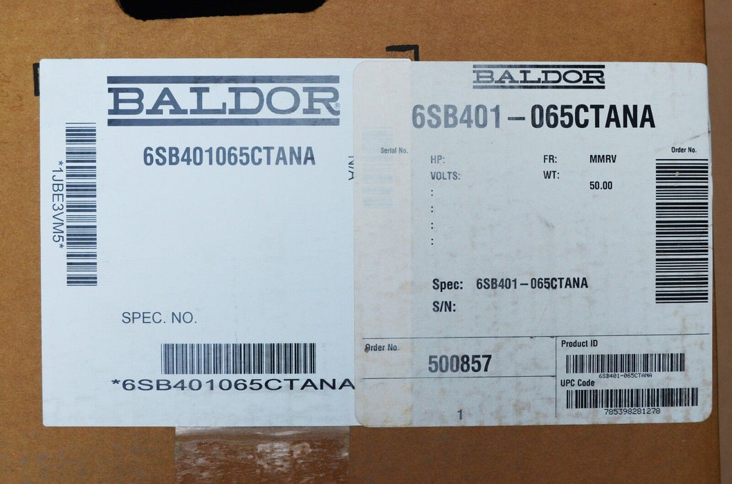 NEW SEALED Reliance/Baldor 50 HP Inverter Drive 6SB401-065CTANA