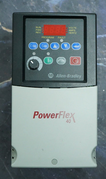 Allen Bradley 22B-D2P3N104 PowerFlex40 Drive Series A Tested Good 6.01