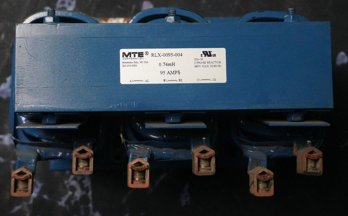 MTE Corp.  3 PHASE REACTOR RLX-0095-004 3PH 600V MAX 50/60 Hz 95A