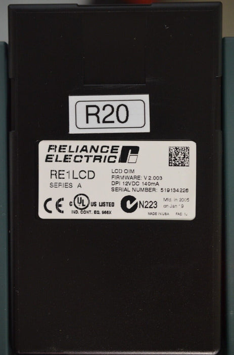 Reliance Electric RE1LCD A Keypad FRN:2.003 Tested Good R20