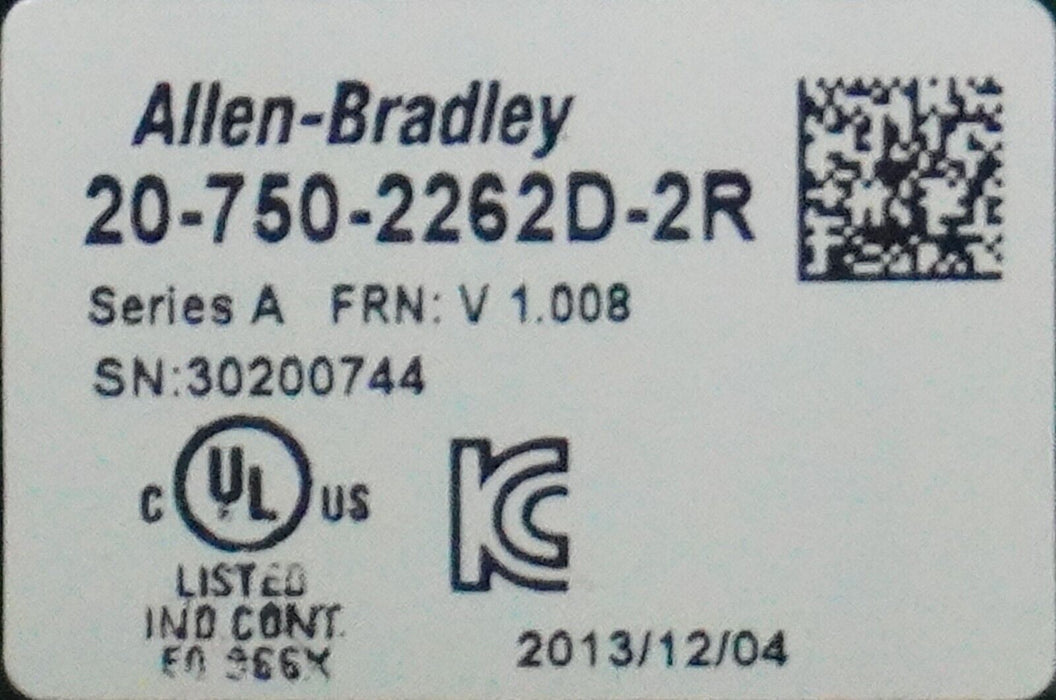 Allen-Bradley 20-750-2262D-2R/A PowerFlex 750 24V I/O FRN:1.008