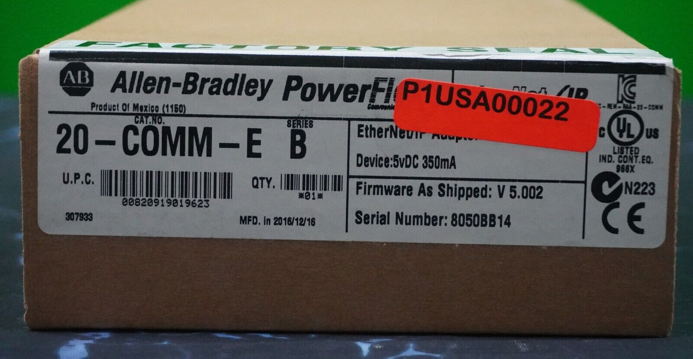 New Sealed Allen-Bradley 20-COMM-E Series B Powerflex700 Ethernet Card FRN:5.002