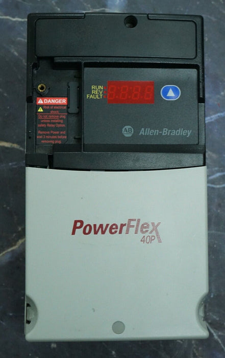 Zero Hours Allen Bradley  22D-D4P0N104 Power Flex 40P Drive 2HP Ser. A FRN: 2.01