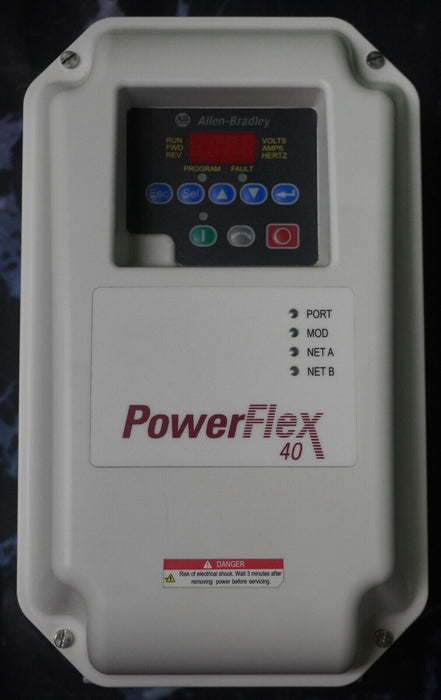 Allen-Bradley 22B-D010C104 5 HP Powerflex40 Ser. A FRN:6.02 Tested Good Clean