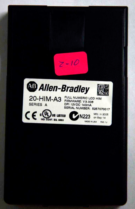 Allen-Bradley 20-HIM-A3 SERIES A Full Numeric HMI Keypad Firmware: 3.006  #2-10