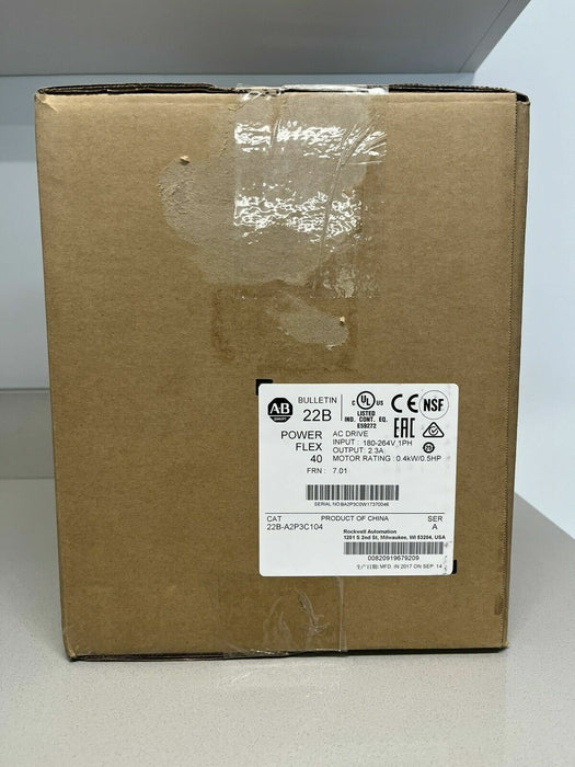 NEW IN BOX Allen Bradley 22B-A2P3C104 PowerFlex 40 Drive Series A FRN: 7.01