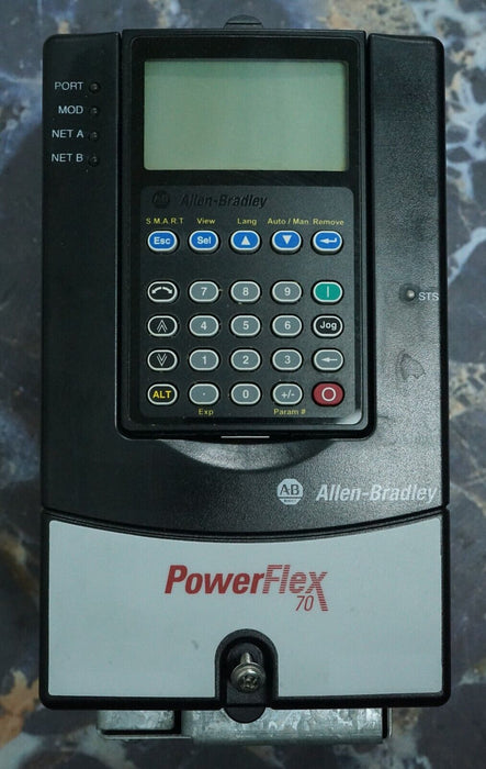 Low Hours Allen-Bradley 20AD2P1A3AYYNDG0 PowerFlex70 1HP 480VAC FRN:5.001 Tested