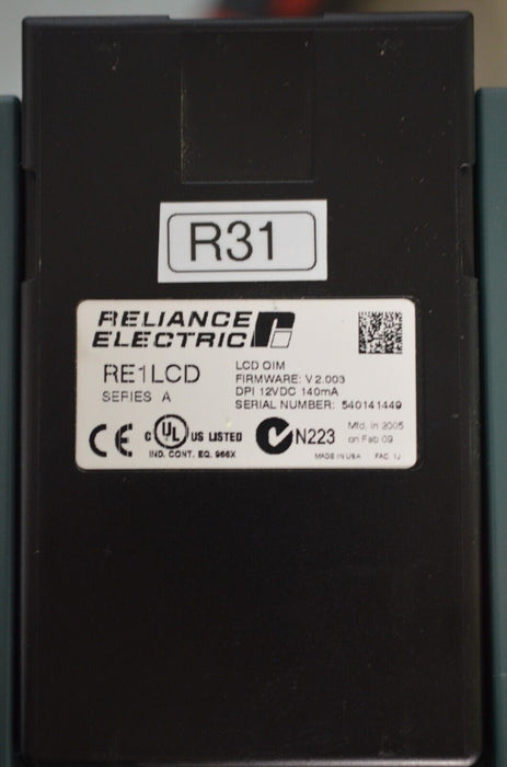 Reliance Electric RE1LCD A Keypad FRN:2.003 Tested Good R31