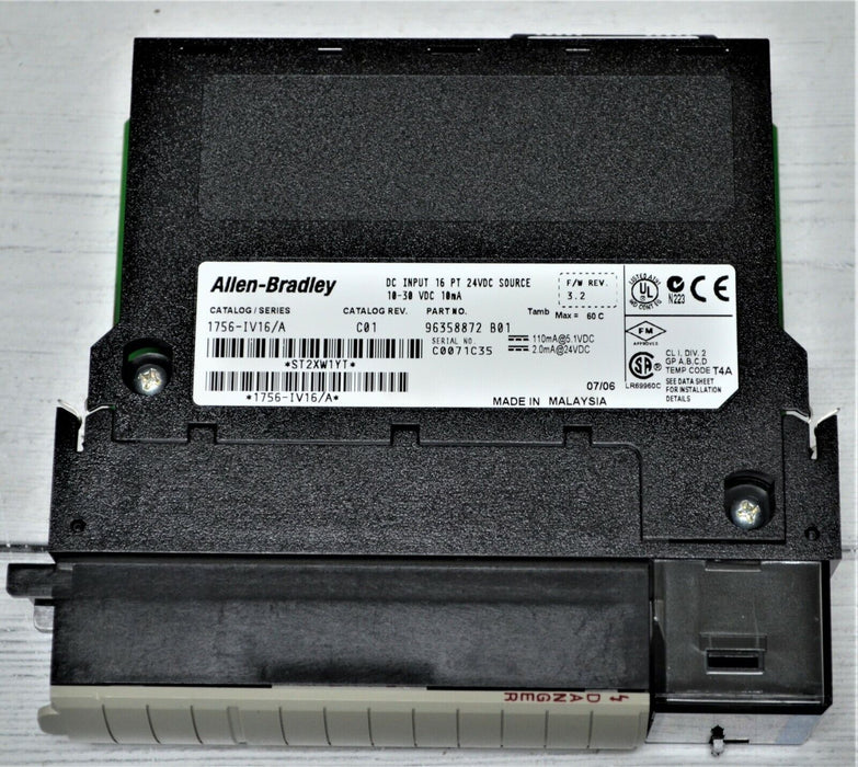 Allen Bradley 1756-IV16 Ser A ControlLogix 16 Pt 24 VDC Source Module FRN: 3.2