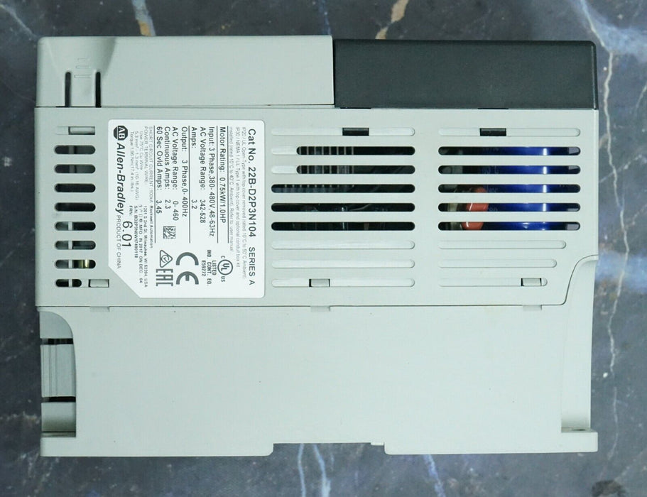 Allen Bradley 22B-D2P3N104 PowerFlex40 Drive Series A Tested Good 6.01