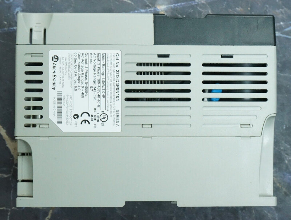 Allen-Bradley 22D-D4P0N104 PowerFlex40 2 HP Series A 480 VAC FRN:2.01