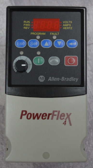 Allen Bradley PowerFlex 4 1/2HP 22A-D1P4N104 Series A Tested Good FRN: 6.01