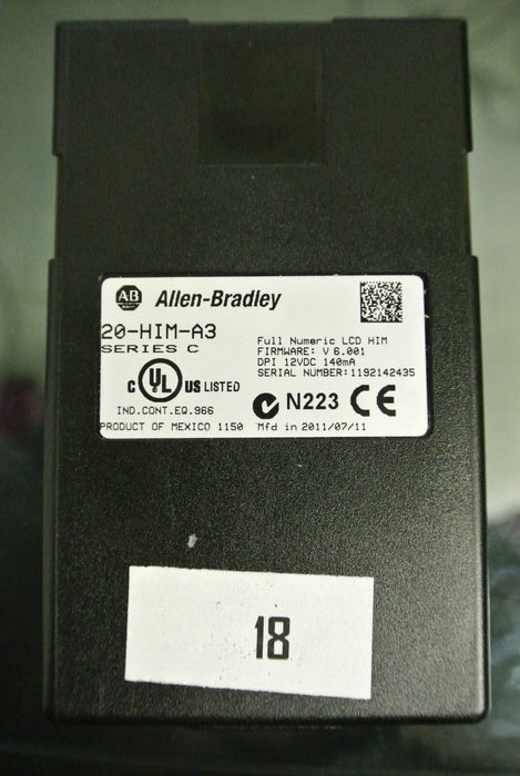 Blemished ALLEN BRADLEY 20-HIM-A3 SERIES C Full Numeric HMI Tested V6.001 - 18