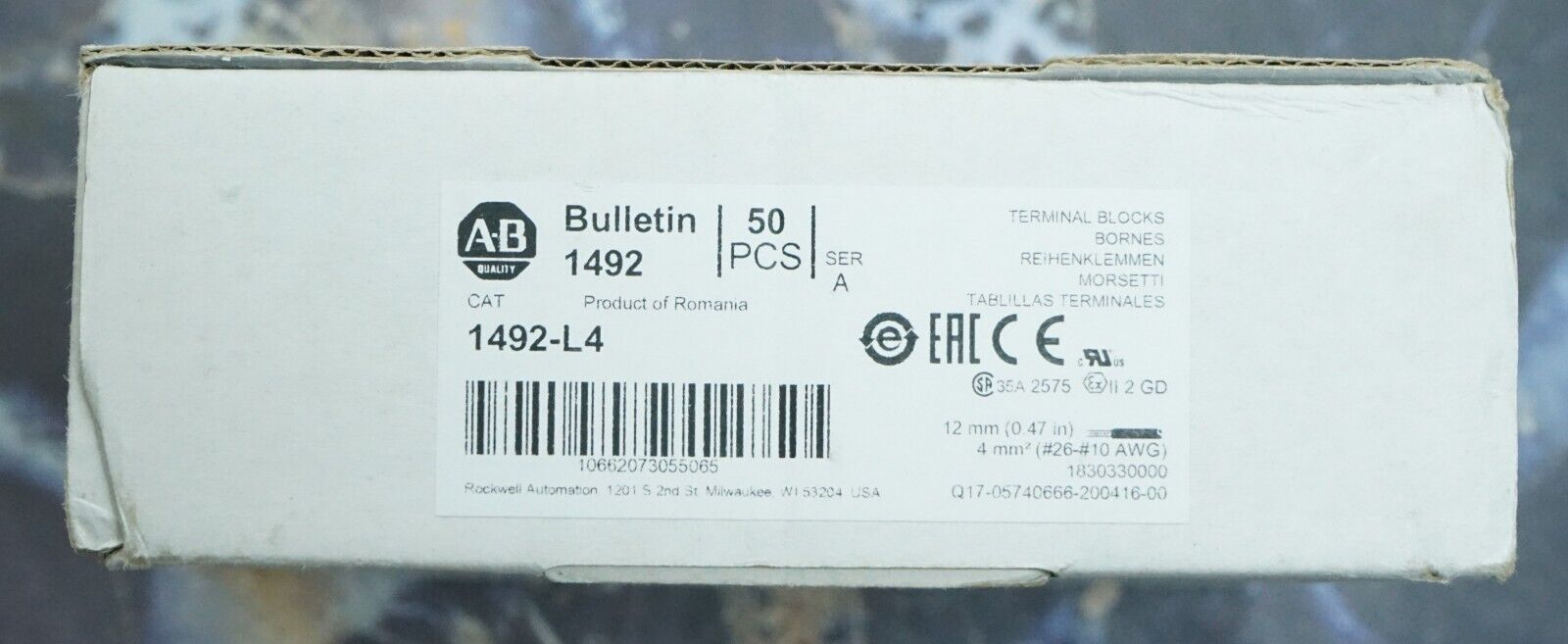 New Allen Bradley 1492-L4-B  -50 Count