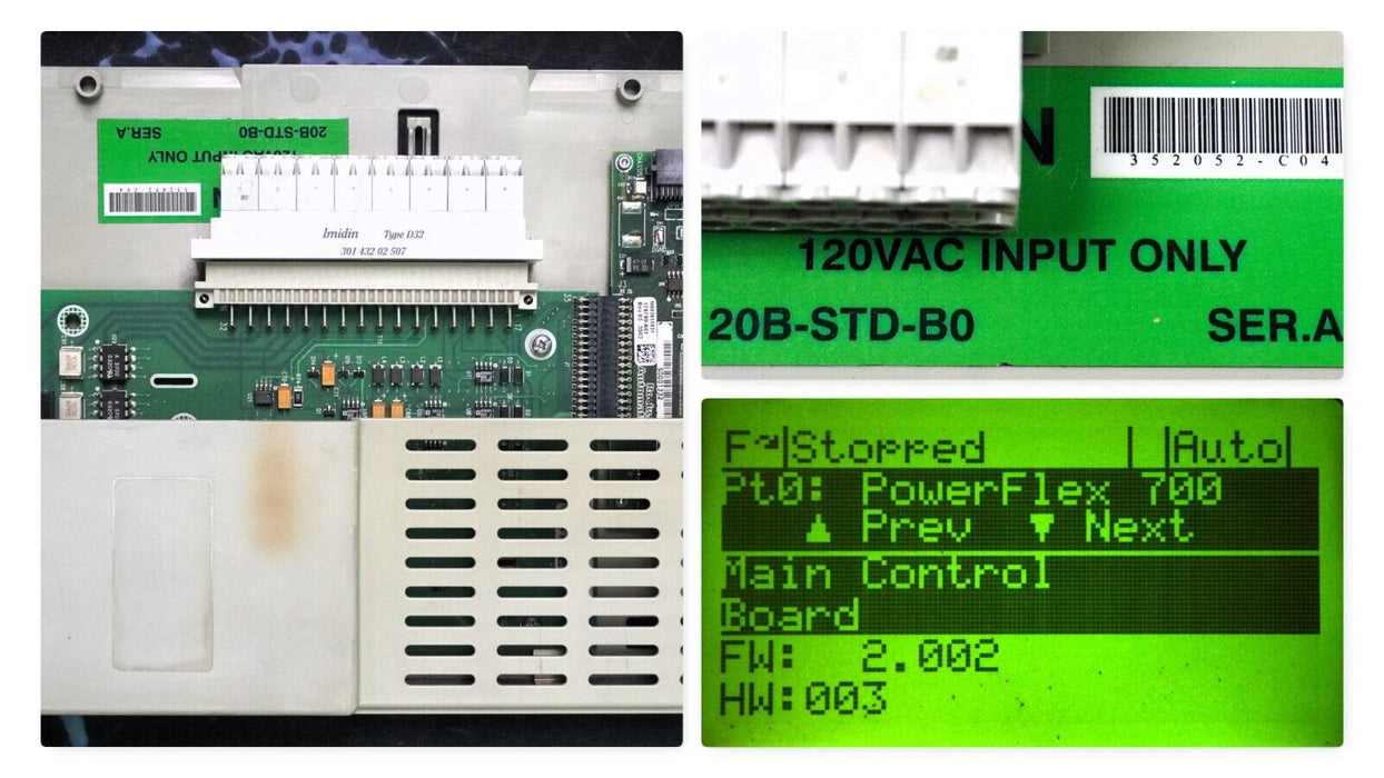 Allen-Bradley 20B-STD-B0 PowerFlex700 STD Cassette 24VDC Version 2.002 Series A