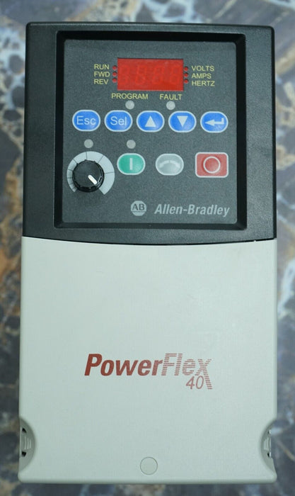 Allen Bradley 2HP Powerflex40 22B-D4P0N104 Series A Tested Good FRN:7.01