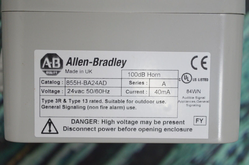 New in Box Allen Bradley Ser.A Industrial Horn 855H-BA24AD / 24vac / 50/60 Hz