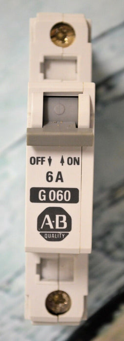 Allen-Bradley 1492-CB1-G060 G060 1492-CB1 1 Pole 6 Amp Circuit Breaker Ser B