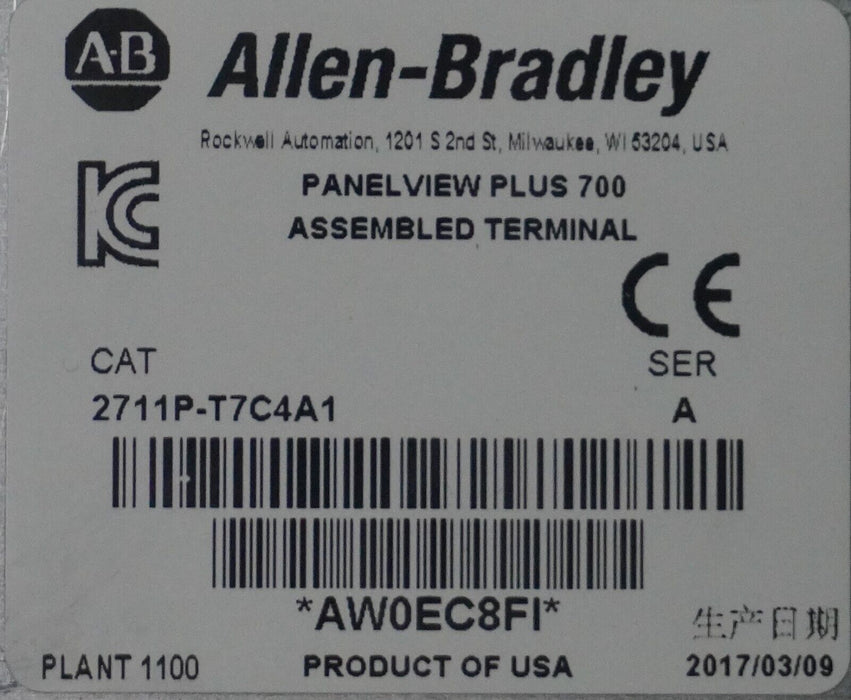 Allen Bradley 2711P-RP1AX1 Series G PanelView Plus Logic Module 1000 Tested