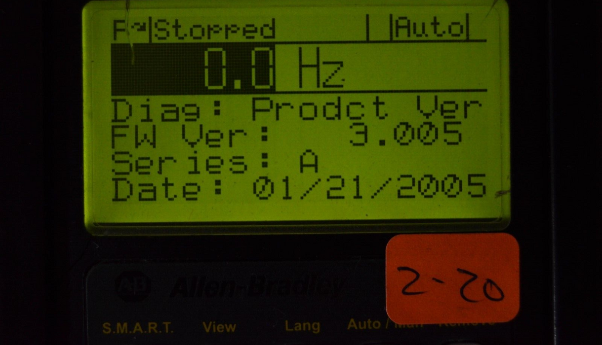 Allen-Bradley 20-HIM-A3 SERIES A Full Numeric HMI Keypad Firmware: 3.005  #2-20