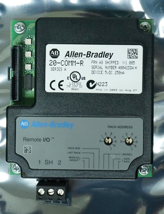 Allen-Bradley 20-COMM-R Series A Remote I/O Firmware 1.005 Tested Good