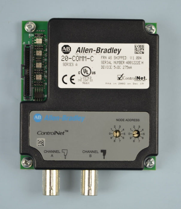 Allen-Bradley 20-COMM-C ControlNet Adapter Series A Firmware Ver. 1.004 Quantity