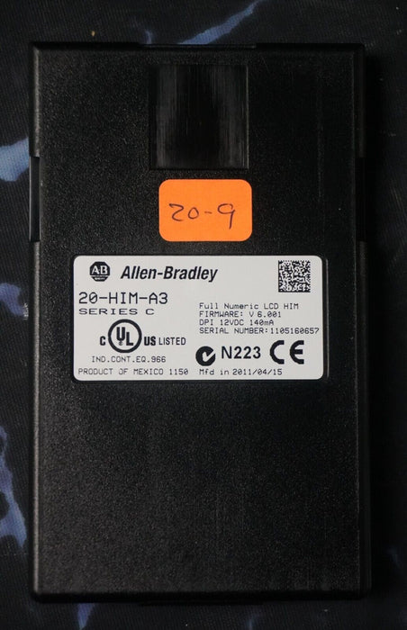 Allen-Bradley 20-HIM-A3 SERIES C Full Numeric HMI Keypad Firmware 6.001   #20-9