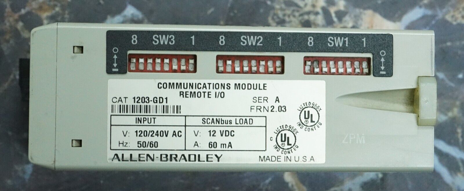 Allen-Bradley 1203-GD1 Communication Module Remote I/O Series A - FRN 2.03