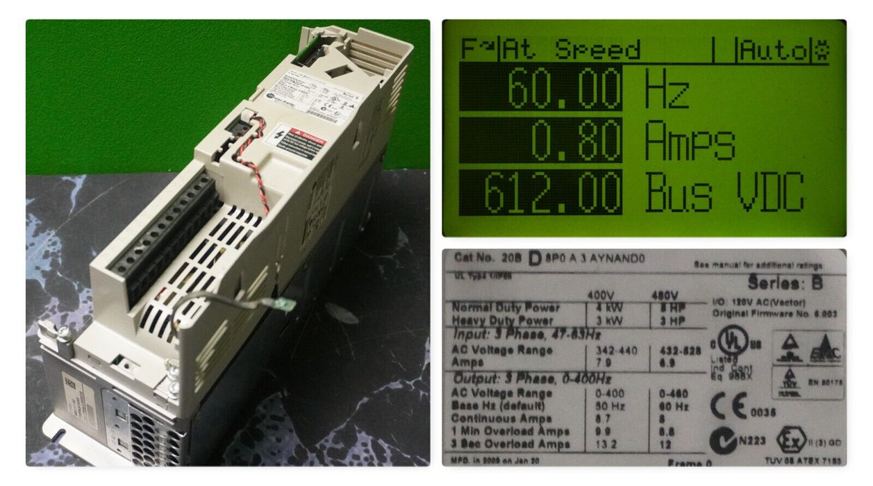 Allen-Bradley PowerFlex 700 5HP 20BD8P0A3AYNAND0 Power Supply FRN:10.001