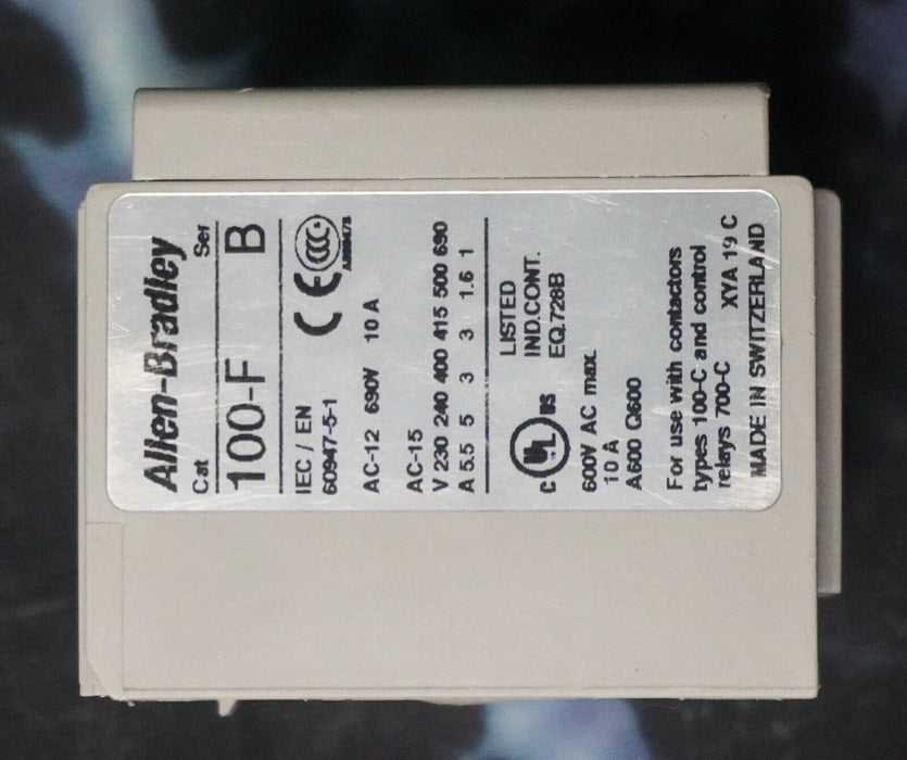 Allen-Bradley 100-F Ser. B A22 Contact Block ( 100-C Series Contactors)