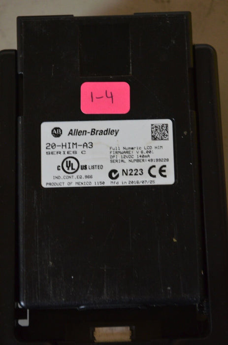 Allen-Bradley 20-HIM-A3 SERIES C Full Numeric HMI Keypad Firmware 6.001   #1-4