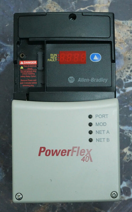 Low Hour Allen Bradley Powerflex 40P 22D-D1P4N104 1/2HP FRN:2.01 Tested Good