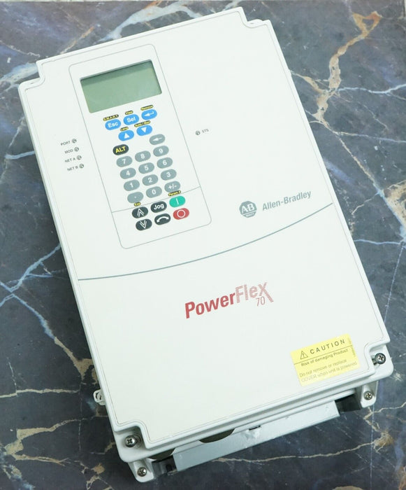 Zero Run Hr Allen-Bradley PowerFlex 70 20AD011C3AYNANNN 480VAC 7.5 HP FRN:2.009