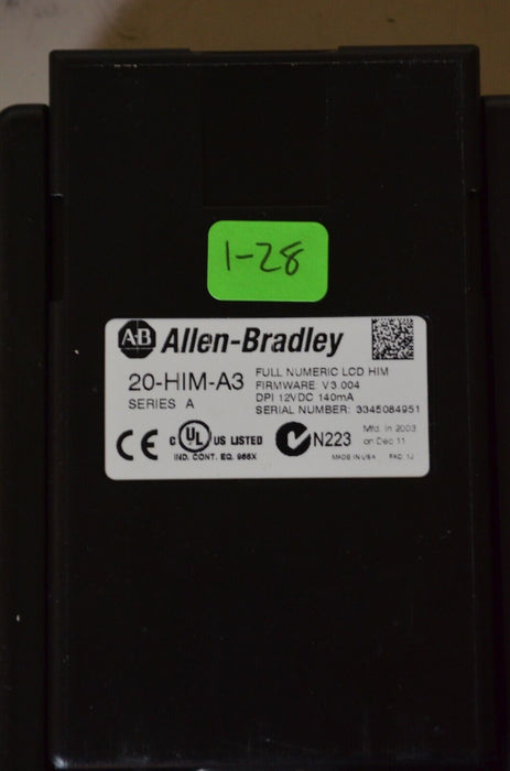 Allen-Bradley 20-HIM-A3 SERIES A Full Numeric HMI Keypad Firmware 3.004   #1-28